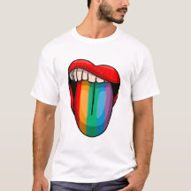 Rainbow Tongue Pride Month LGBTQ Bold Pride Design
