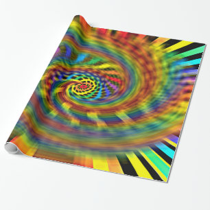 Rainbow Tornado Wrapping Paper