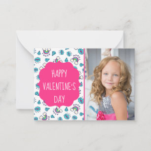 Rainbow Toss Valentine's Day Custom Photo Cards
