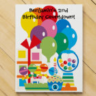 Rainbow Treats Custom Birthday Countdown Calendar