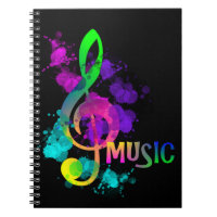 Rainbow Treble Clef Music Themed