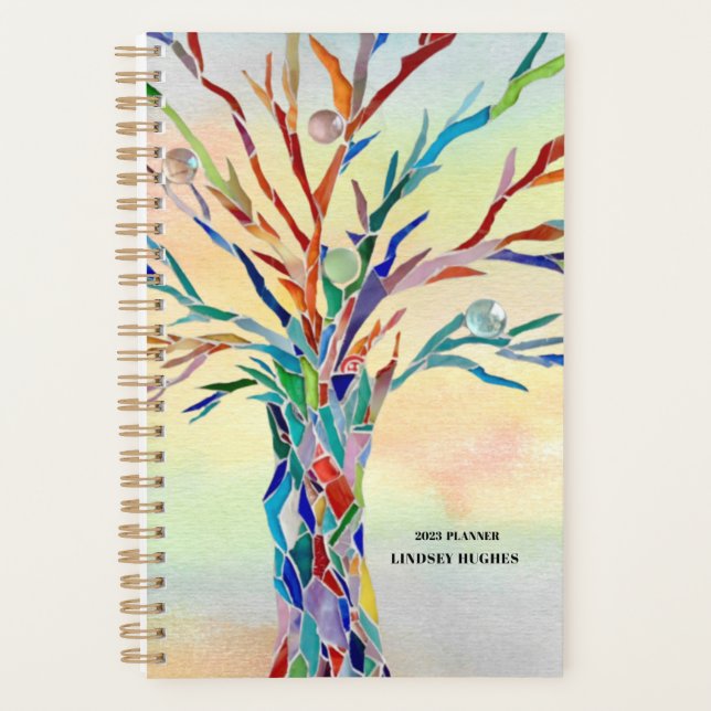 Rainbow Tree Custom Name 2023   Planner (Front)