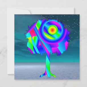 Rainbow Tree Flat Card