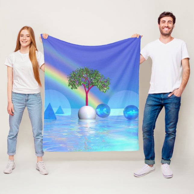 Rainbow Tree  Fleece Blanket (In Situ)