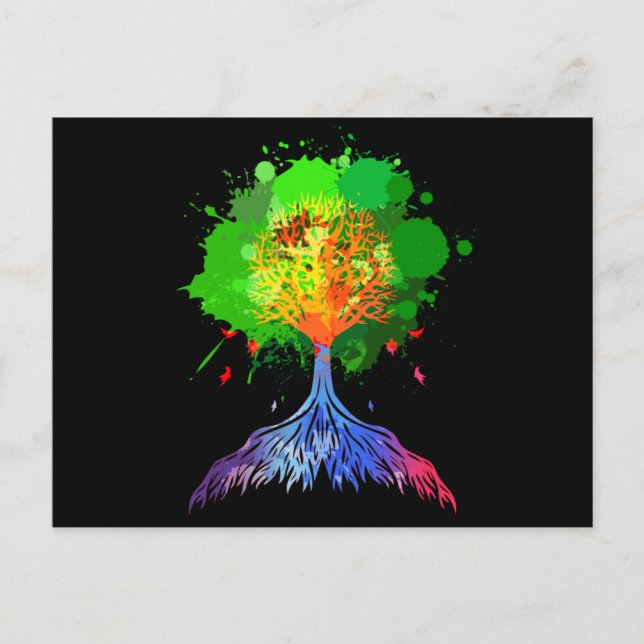 Rainbow Tree of Life Postcard (Front)