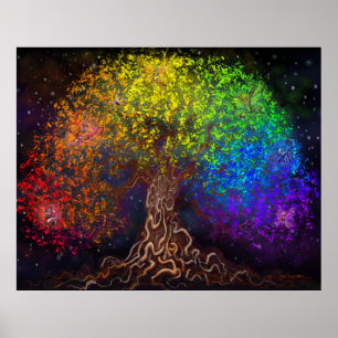 Rainbow Tree of Life Poster