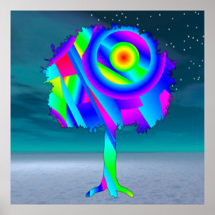 Rainbow Tree Poster