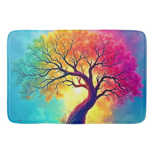 Rainbow Tree: Roots of Infinite Hope Art Bath Mat