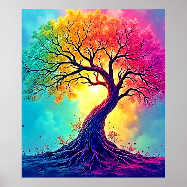  Rainbow Tree: Roots of Infinite Hope Art Poster (Front)