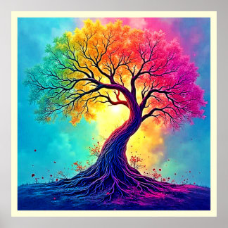 Rainbow Tree: Roots of Infinite Hope Art Poster