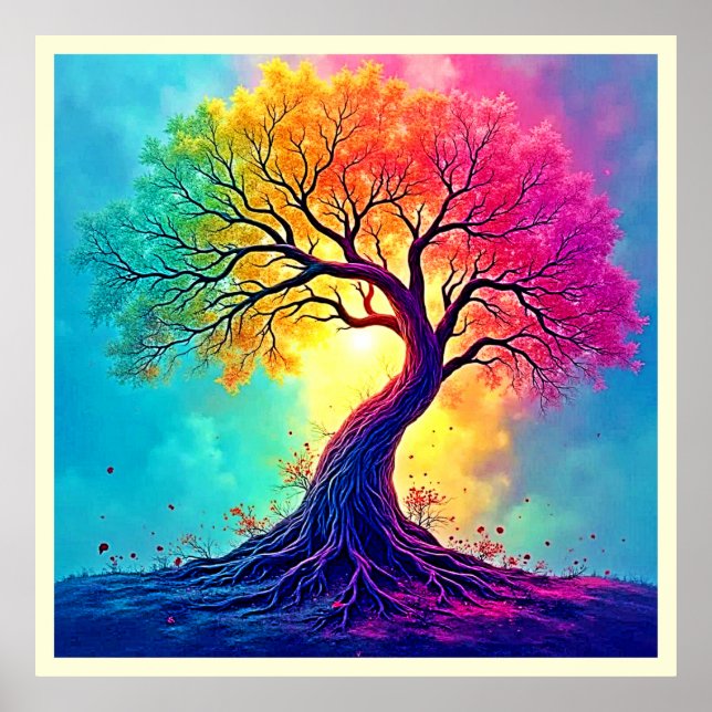  Rainbow Tree: Roots of Infinite Hope Art Poster (Front)