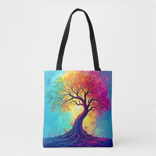  Rainbow Tree: Roots of Infinite Hope Art Tote Bag (Front)