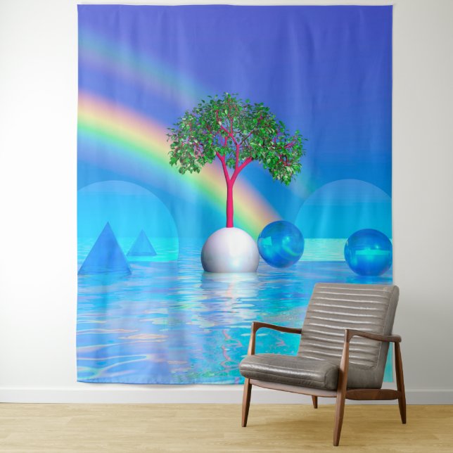 Rainbow Tree  Tapestry (In Situ)