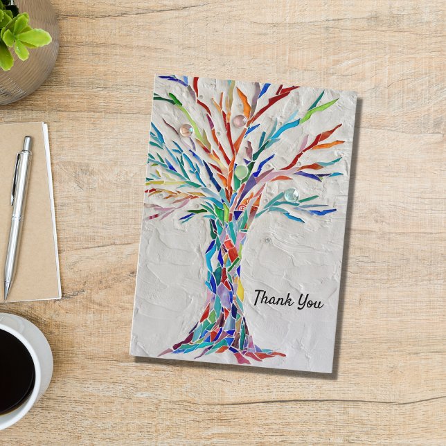 Rainbow Tree Thank You Card (Creator Uploaded)