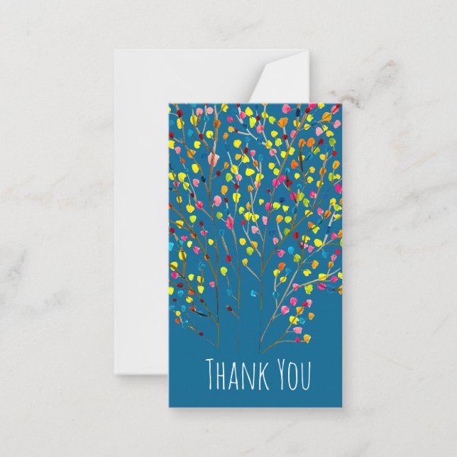 Rainbow tree watercolor  card (Front)