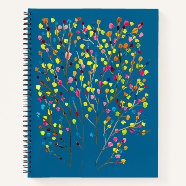 Rainbow tree watercolor  notebook (Front)