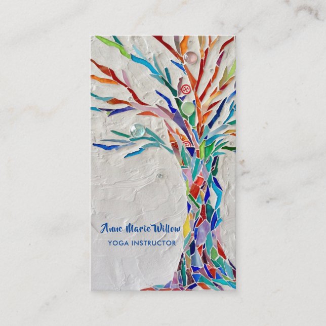 Rainbow Tree Yoga Instructor Business Card (Front)