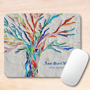 Rainbow Tree Yoga Instructor Mouse Pad