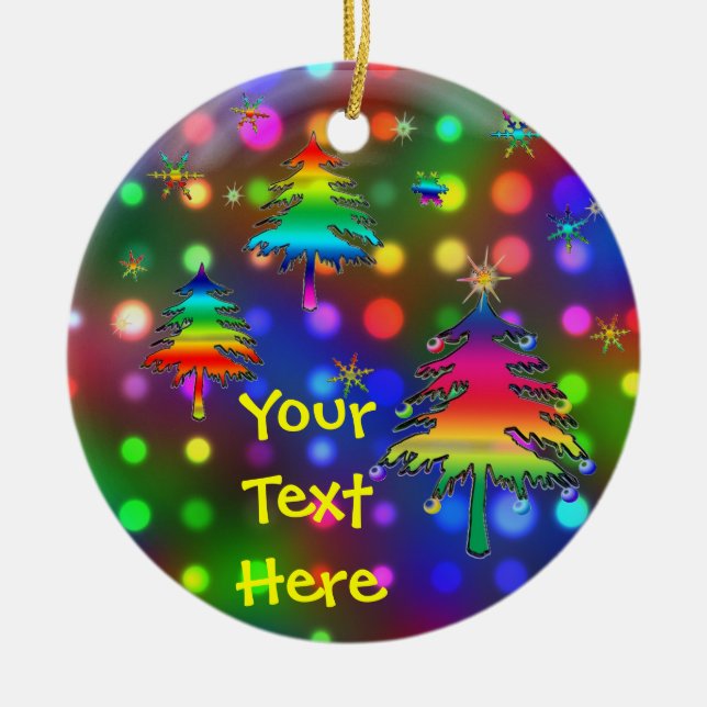 Rainbow Trees Ornament (Front)