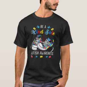 Rainbow Trendy Puzzle Shoes, Be A Kind Sole Autism T-Shirt