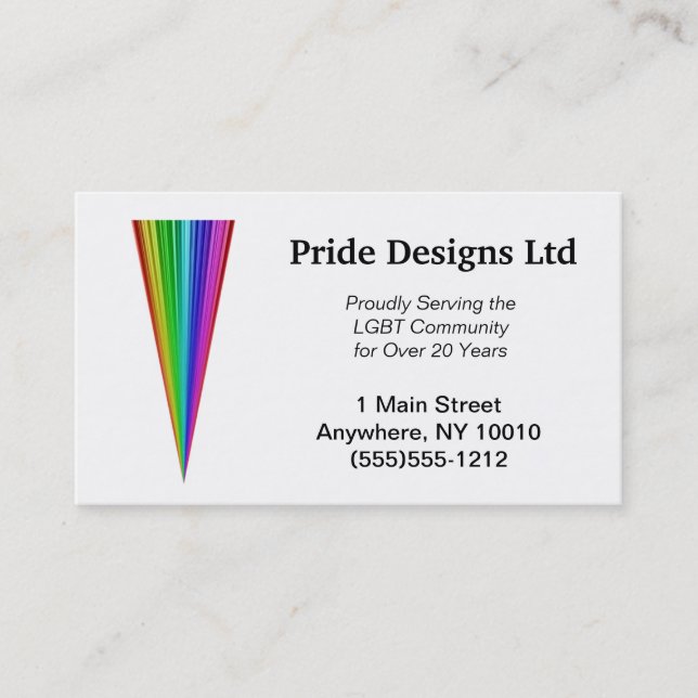 Rainbow Triangle Business Card (Front)