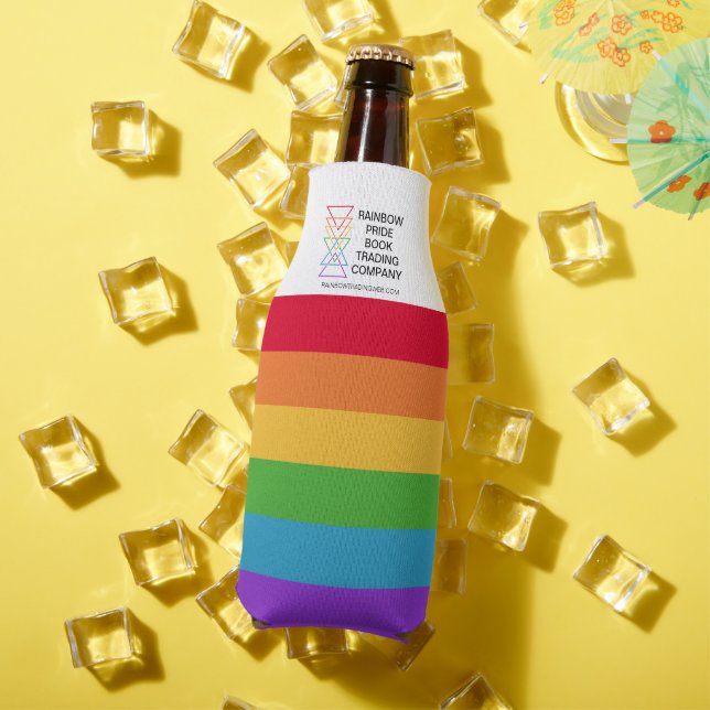 Rainbow Triangle Company Gay Pride Logo Bottle Cooler (In Situ Summer)