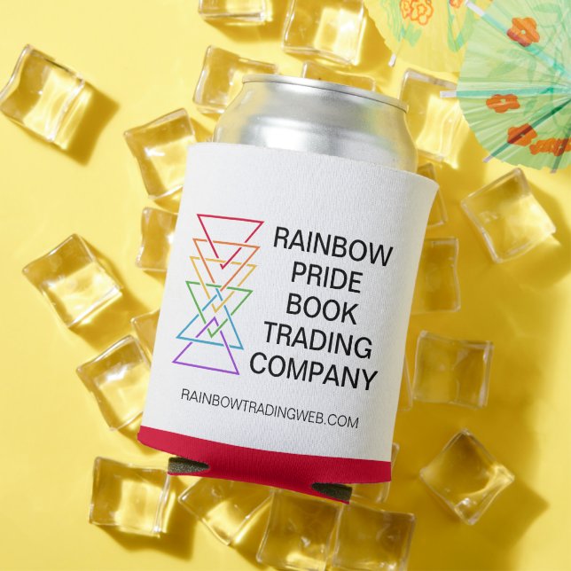 Rainbow Triangle Company Gay Pride Logo Can Cooler (In Situ Summer)