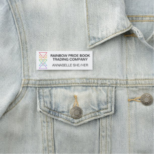 Rainbow Triangle Company Gay Pride Shop Name Tag