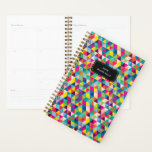 Rainbow Triangle Custom Year and Name Planner<br><div class="desc">Start your year off on a the bright foot with this colourful pattern of triangles that span the spectrum of the rainbow. Don't forget to personalise the front with the year and name text of your choice!</div>