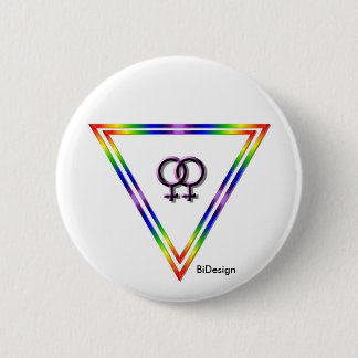 Rainbow Triangle Female/Female 6 Cm Round Badge