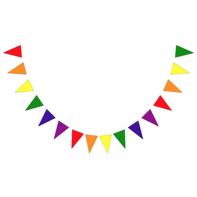 Rainbow Triangle Pennant Gay Pride Party Bunting (All)