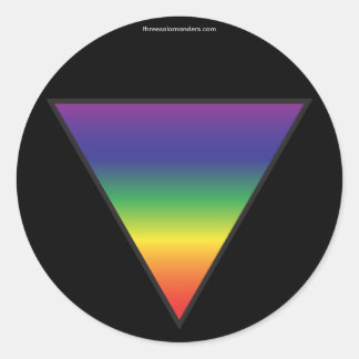 Rainbow Triangle Stickers - Black Background