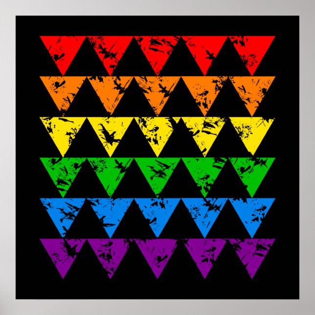Rainbow Triangles poster - customise! (Front)