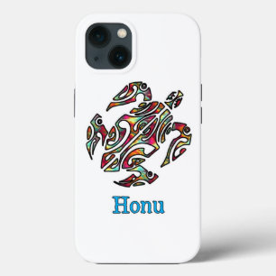 Rainbow Tribal Hawaiian Sea Turtle iPhone 13 Case