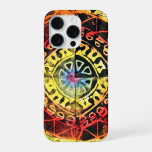 Rainbow Tribal Linocut Print iPhone 16 Pro Case