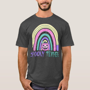 Rainbow Trick Or Teach Funny Halloween Costume For T-Shirt