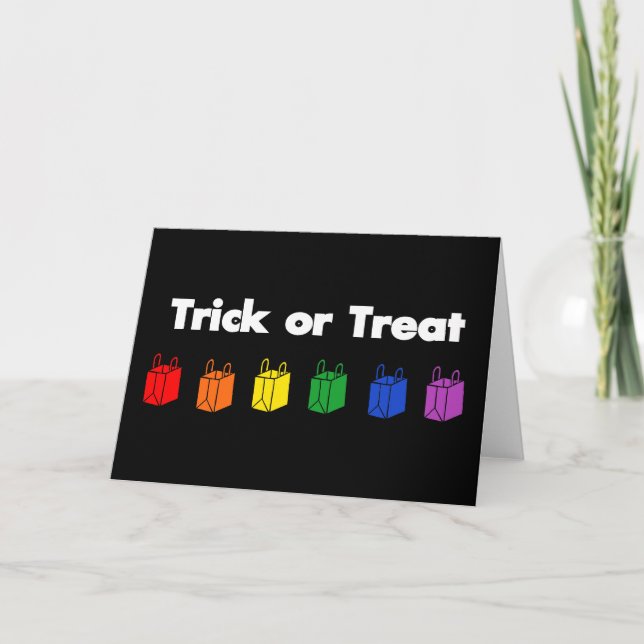 Rainbow Trick or Treat Card (Front)