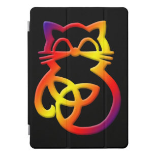 Rainbow Trinity Knot Celtic Cat iPad Mini Cover