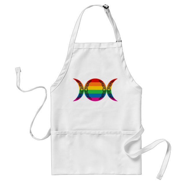 Rainbow Triple Goddess Symbol Standard Apron (Front)