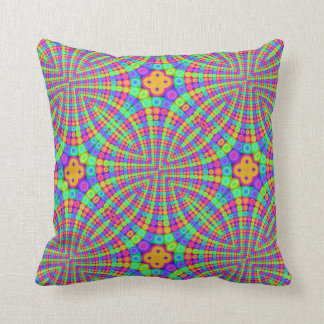 Rainbow Trippy Circles Pillow