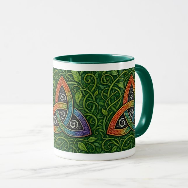 Rainbow Triquerta Mug (Front Right)