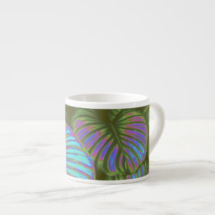 Rainbow Tropical Leaves Espresso Mug
