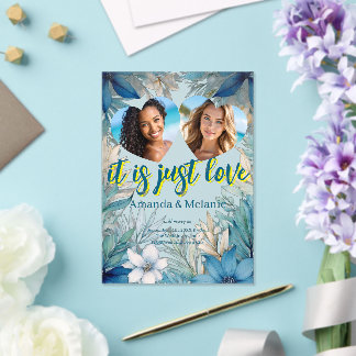 Rainbow & Tropical Wedding Invitation