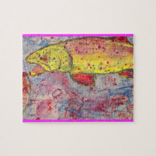 rainbow trout art jigsaw puzzle