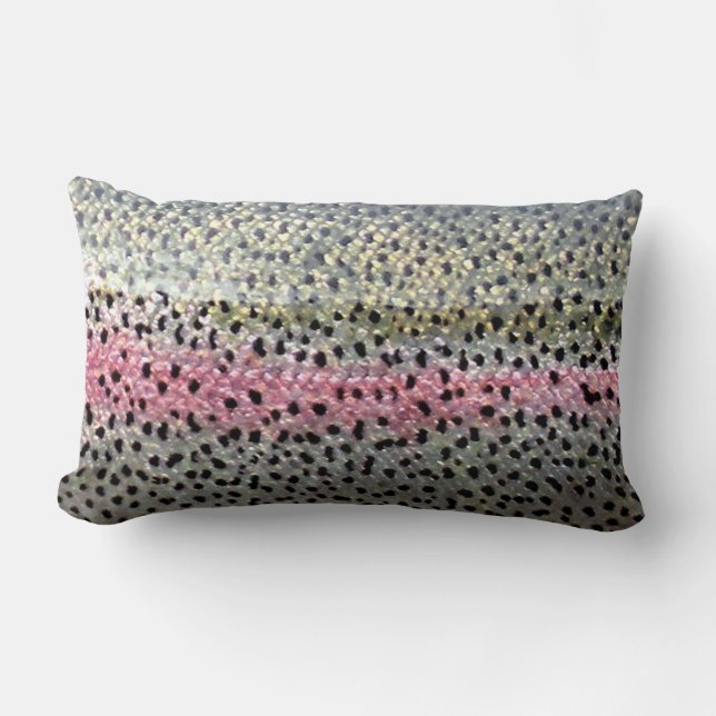 Rainbow Trout & Brown Trout Lumbar Cushion (Front)