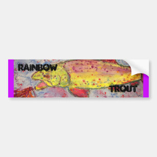 rainbow trout bumper sticker
