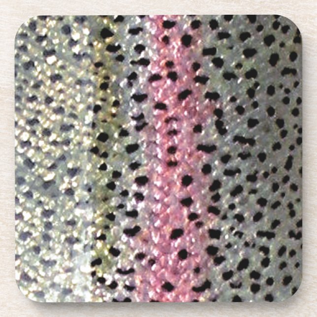 Rainbow Trout by PatternWear© Coaster (Front)