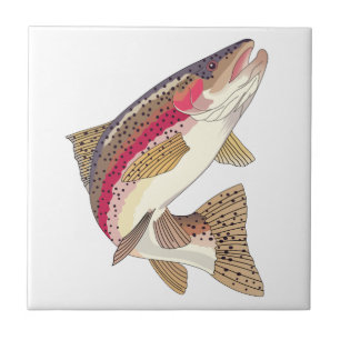 Rainbow Trout Ceramic Tile