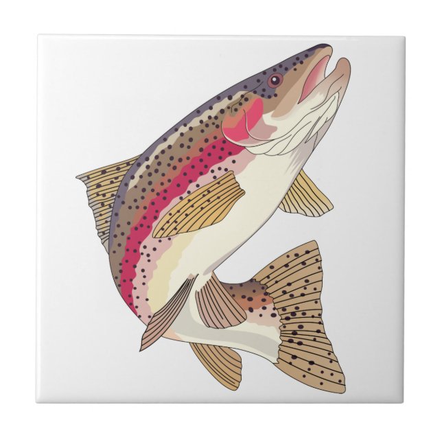Rainbow Trout Ceramic Tile (Front)
