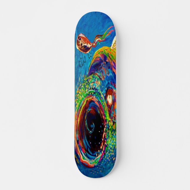 Rainbow Trout Chasing a Lure Skateboard (Front)
